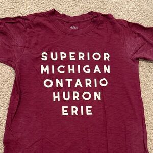 J. Crew Burgundy Short Sleeve Tee